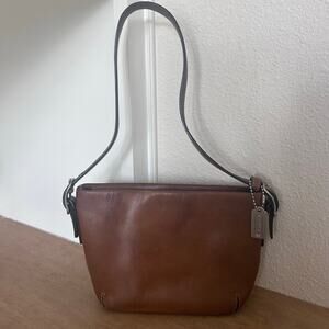 Y2K Coach Brown Leather Mini handbag Leather cleaned conditioned No zipper pull